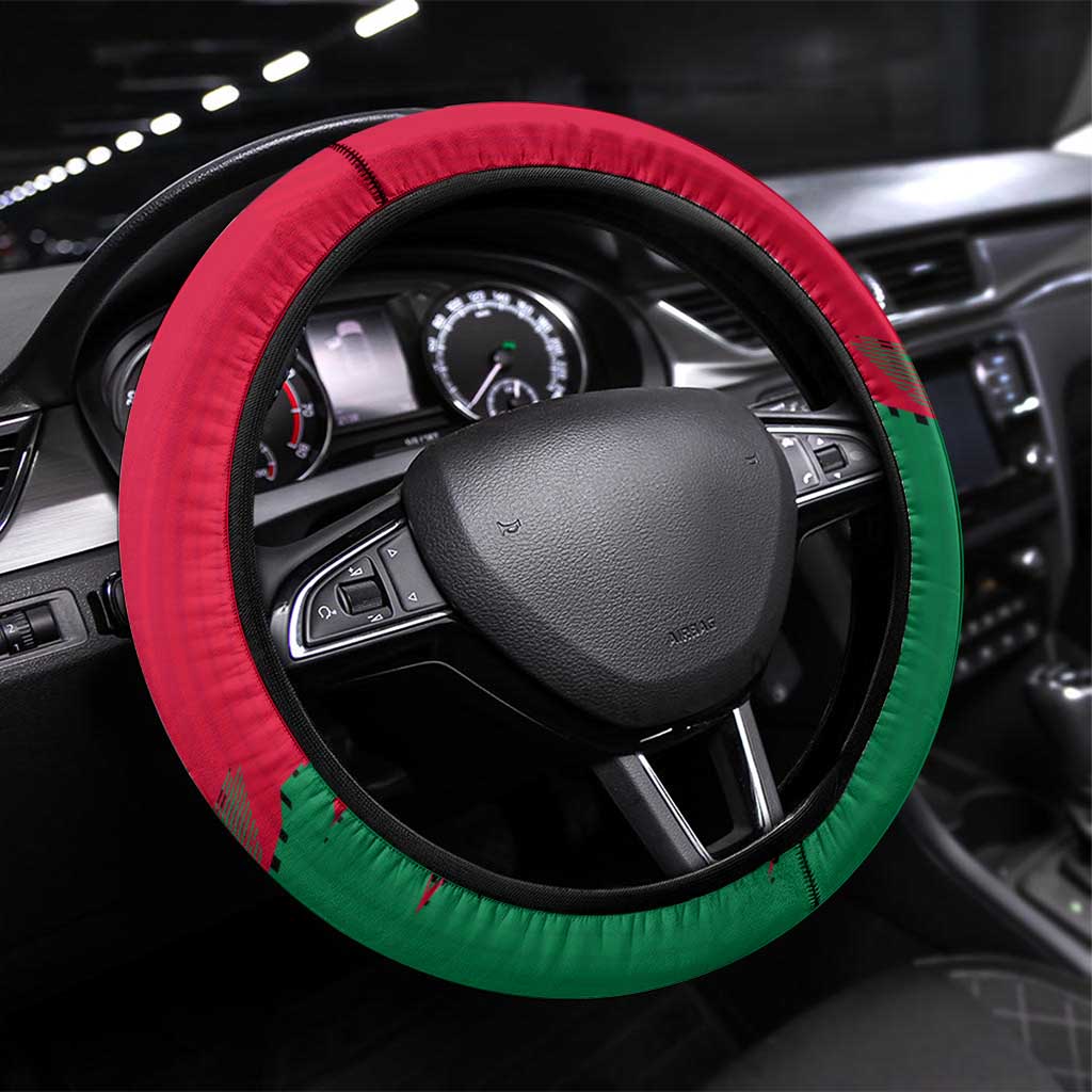 South Sydney Rabbitohs Steering Wheel Cover Dynamic Lightning Mascot Rugby Australia