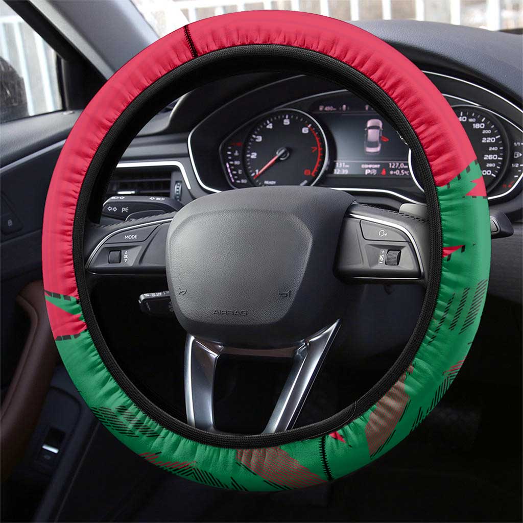 South Sydney Rabbitohs Steering Wheel Cover Dynamic Lightning Mascot Rugby Australia