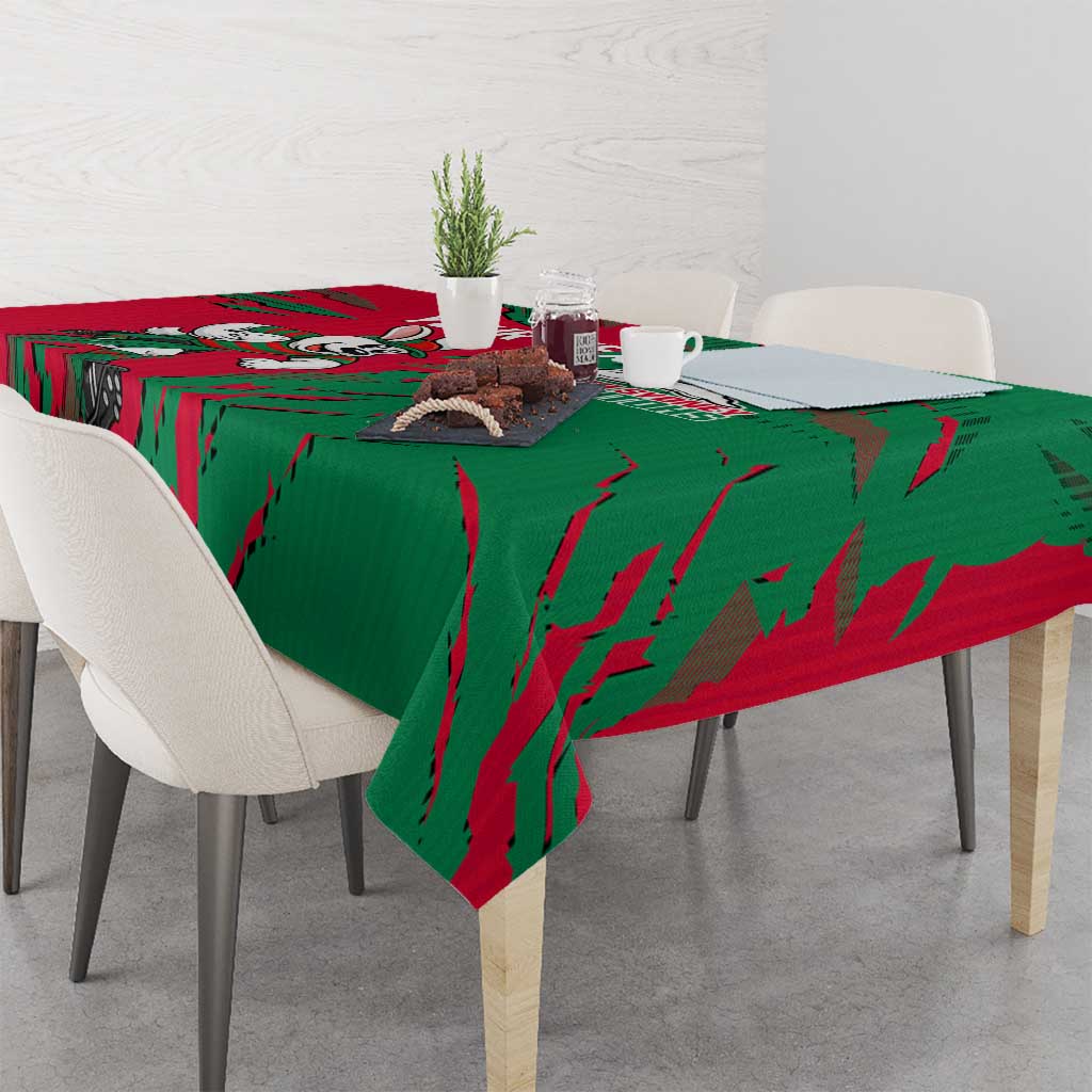 Personalized South Sydney Rabbitohs Tablecloth Dynamic Lightning Mascot Rugby Australia