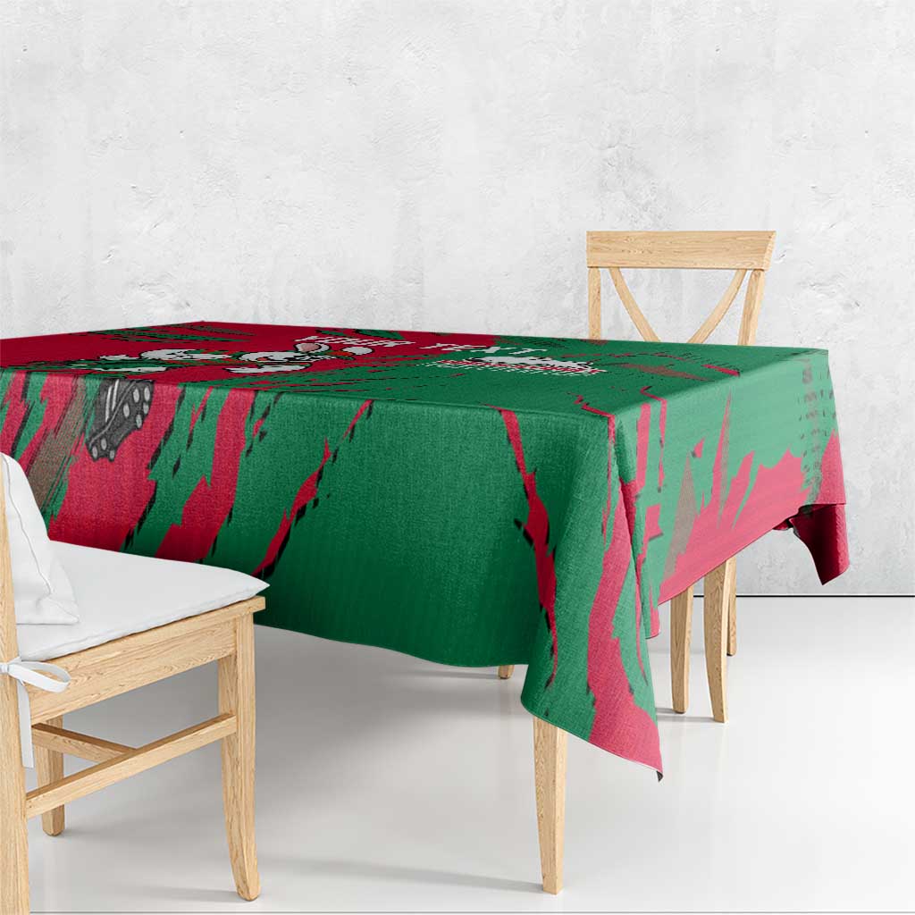 Personalized South Sydney Rabbitohs Tablecloth Dynamic Lightning Mascot Rugby Australia