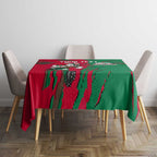 Personalized South Sydney Rabbitohs Tablecloth Dynamic Lightning Mascot Rugby Australia