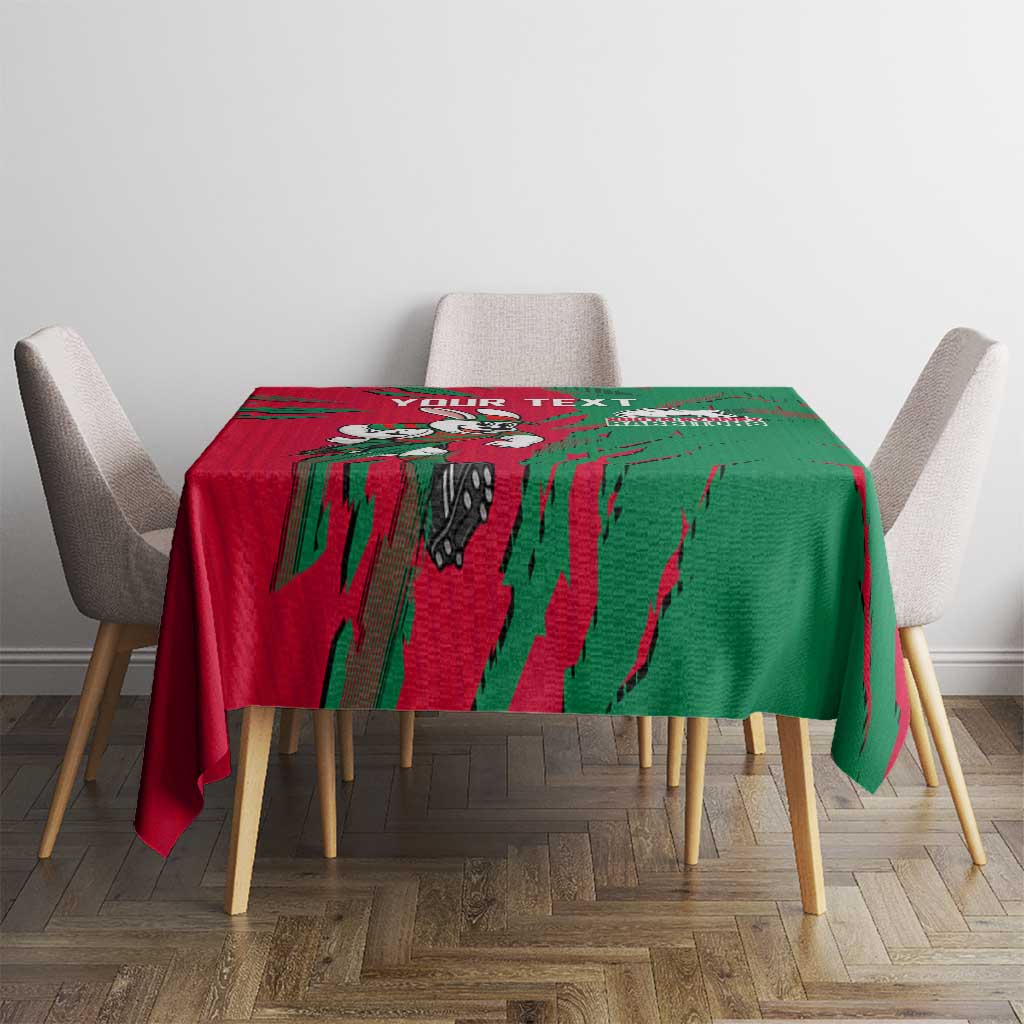 Personalized South Sydney Rabbitohs Tablecloth Dynamic Lightning Mascot Rugby Australia