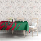 Personalized South Sydney Rabbitohs Tablecloth Dynamic Lightning Mascot Rugby Australia