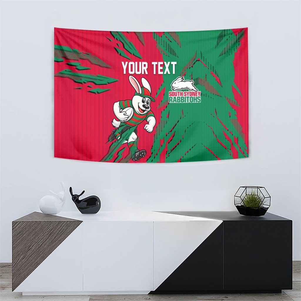 Personalized South Sydney Rabbitohs Tapestry Dynamic Lightning Mascot Rugby Australia