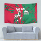 Personalized South Sydney Rabbitohs Tapestry Dynamic Lightning Mascot Rugby Australia