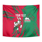 Personalized South Sydney Rabbitohs Tapestry Dynamic Lightning Mascot Rugby Australia