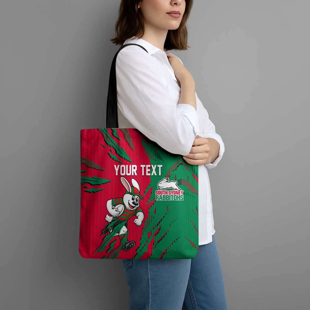 Personalized South Sydney Rabbitohs Tote Bag Dynamic Lightning Mascot Rugby Australia
