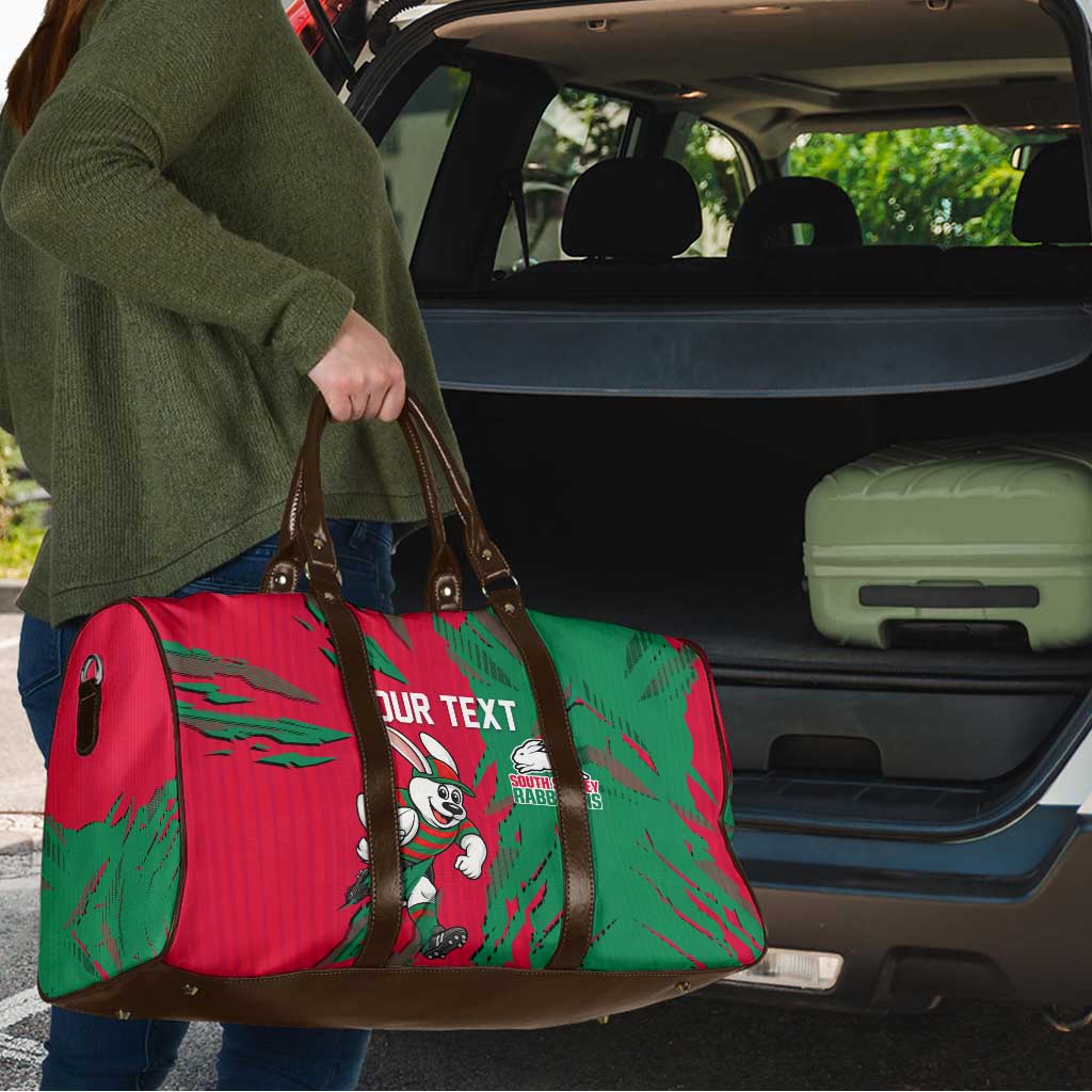 Personalized South Sydney Rabbitohs Travel Bag Dynamic Lightning Mascot Rugby Australia