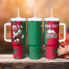 Personalized South Sydney Rabbitohs Tumbler With Handle Dynamic Lightning Mascot Rugby Australia
