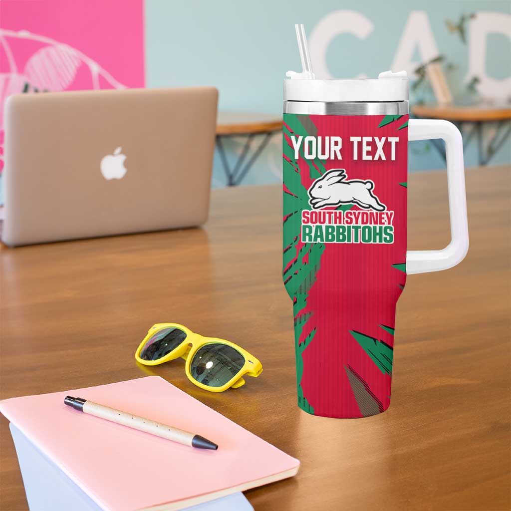 Personalized South Sydney Rabbitohs Tumbler With Handle Dynamic Lightning Mascot Rugby Australia