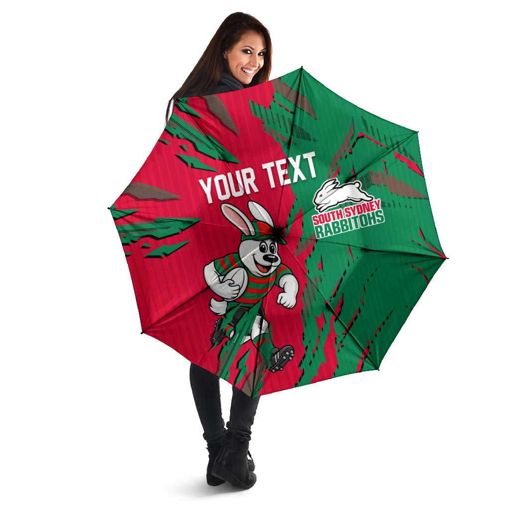 Personalized South Sydney Rabbitohs Umbrella Dynamic Lightning Mascot Rugby Australia