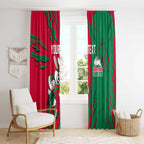 Personalized South Sydney Rabbitohs Window Curtain Dynamic Lightning Mascot Rugby Australia