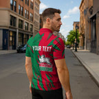 Personalized South Sydney Rabbitohs Zipper Polo Shirt Dynamic Lightning Mascot Rugby Australia