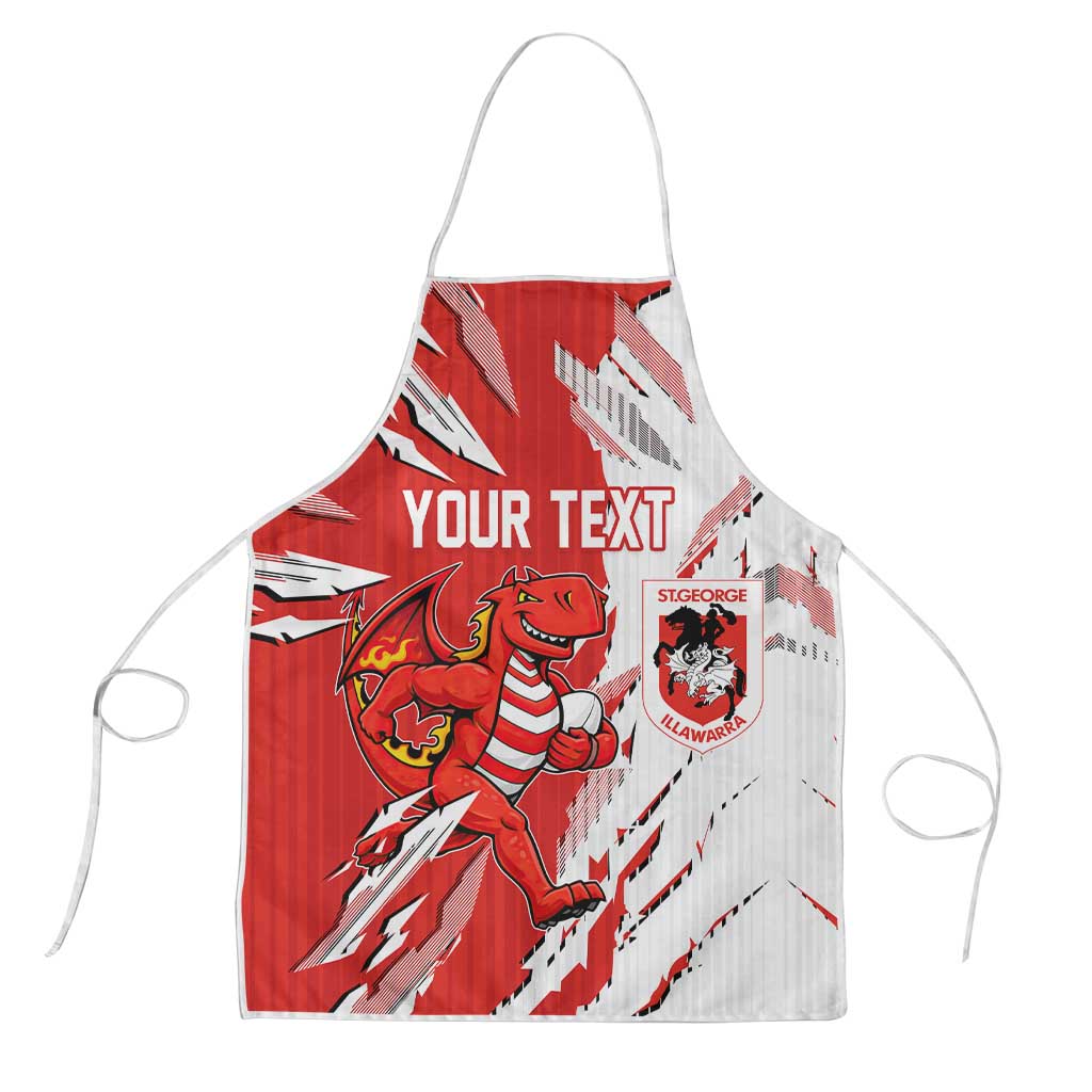 Personalized St. George Illawarra Dragons Apron Dynamic Lightning Mascot Rugby Australia