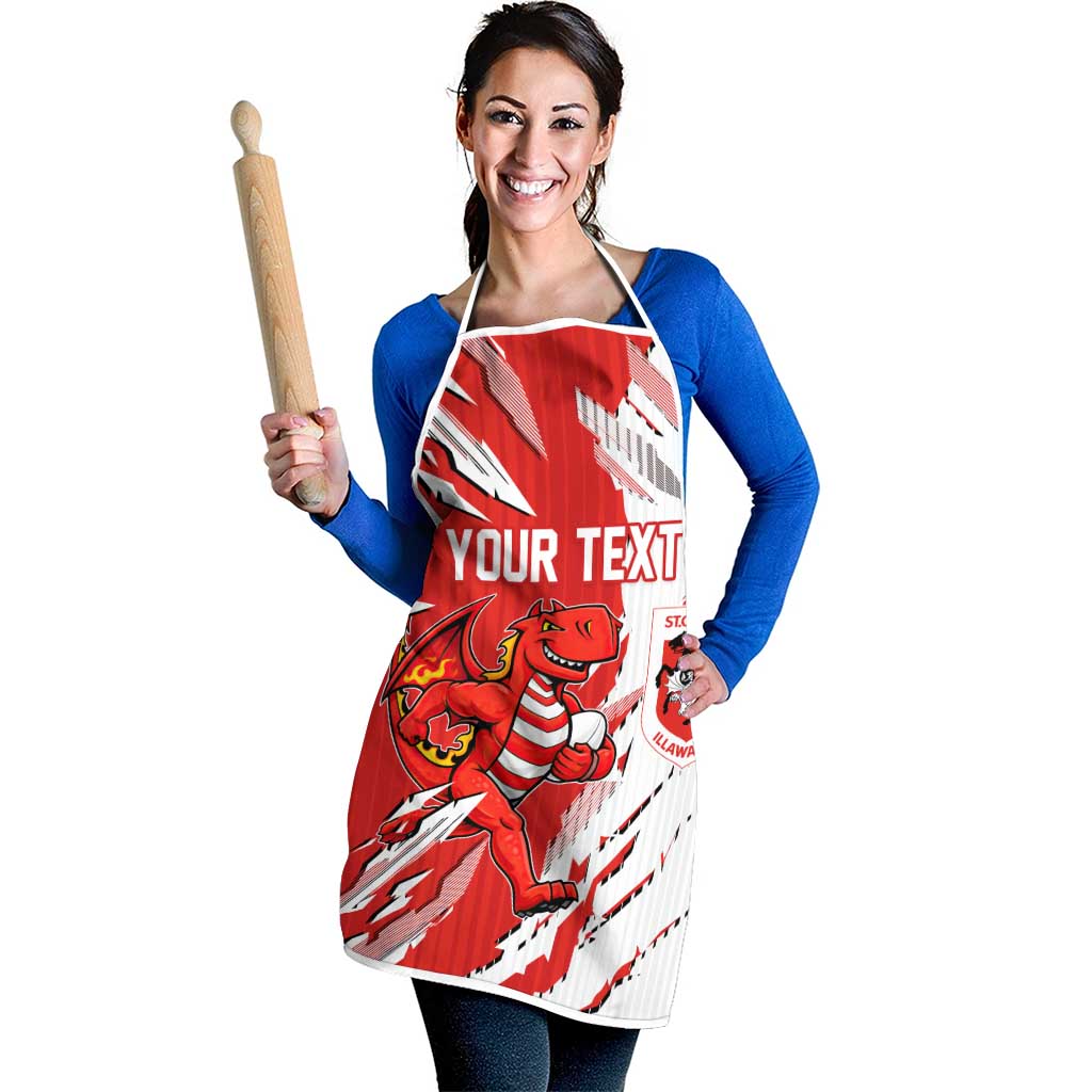 Personalized St. George Illawarra Dragons Apron Dynamic Lightning Mascot Rugby Australia