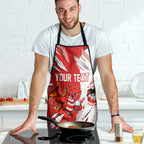 Personalized St. George Illawarra Dragons Apron Dynamic Lightning Mascot Rugby Australia
