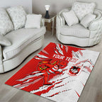 Personalized St. George Illawarra Dragons Area Rug Dynamic Lightning Mascot Rugby Australia
