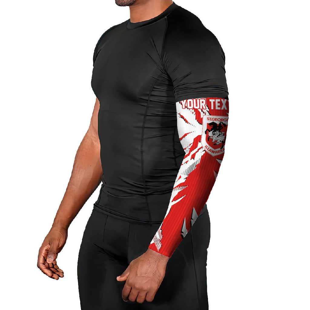 Personalized St. George Illawarra Dragons Arm Sleeves Dynamic Lightning Mascot Rugby Australia
