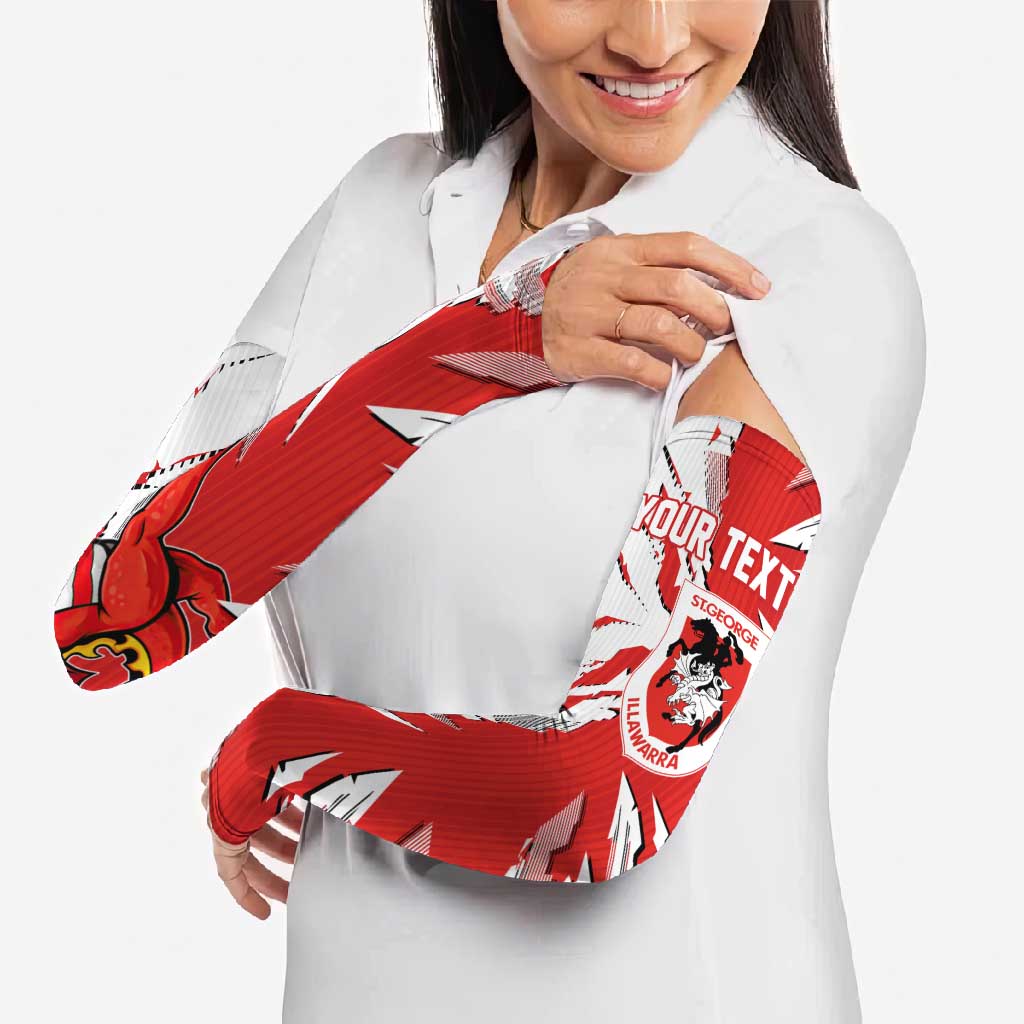 Personalized St. George Illawarra Dragons Arm Sleeves Dynamic Lightning Mascot Rugby Australia