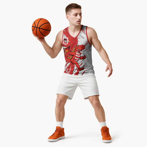 Personalized St. George Illawarra Dragons Basketball Jersey Dynamic Lightning Mascot Rugby Australia
