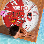 Personalized St. George Illawarra Dragons Beach Blanket Dynamic Lightning Mascot Rugby Australia