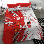 Personalized St. George Illawarra Dragons Bedding Set Dynamic Lightning Mascot Rugby Australia