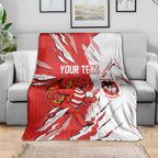 Personalized St. George Illawarra Dragons Blanket Dynamic Lightning Mascot Rugby Australia