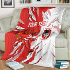 Personalized St. George Illawarra Dragons Blanket Dynamic Lightning Mascot Rugby Australia