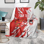 Personalized St. George Illawarra Dragons Blanket Dynamic Lightning Mascot Rugby Australia