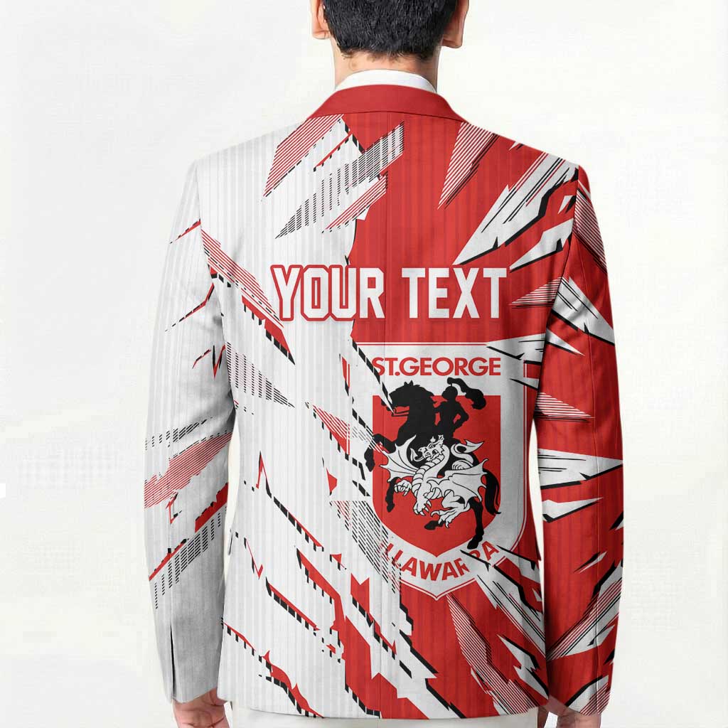 Personalized St. George Illawarra Dragons Blazer Dynamic Lightning Mascot Rugby Australia