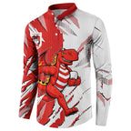 Personalized St. George Illawarra Dragons Button Sweatshirt Dynamic Lightning Mascot Rugby Australia