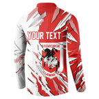 Personalized St. George Illawarra Dragons Button Sweatshirt Dynamic Lightning Mascot Rugby Australia