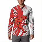 Personalized St. George Illawarra Dragons Button Sweatshirt Dynamic Lightning Mascot Rugby Australia