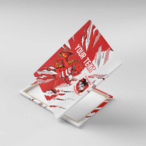 Personalized St. George Illawarra Dragons Canvas Wall Art Dynamic Lightning Mascot Rugby Australia