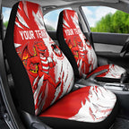 Personalized St. George Illawarra Dragons Car Seat Cover Dynamic Lightning Mascot Rugby Australia