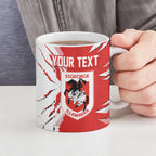 Personalized St. George Illawarra Dragons Ceramic Mug Dynamic Lightning Mascot Rugby Australia