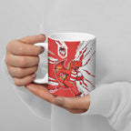 Personalized St. George Illawarra Dragons Ceramic Mug Dynamic Lightning Mascot Rugby Australia