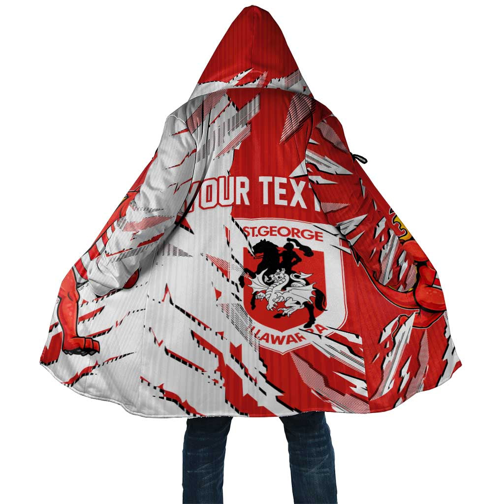 Personalized St. George Illawarra Dragons Cloak Dynamic Lightning Mascot Rugby Australia