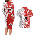 Personalized St. George Illawarra Dragons Couples Matching Long Sleeve Bodycon Dress and Hawaiian Shirt Dynamic Lightning Mascot Rugby Australia