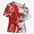 Personalized St. George Illawarra Dragons Cross Shoulder Shirt Dynamic Lightning Mascot Rugby Australia