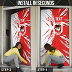 Personalized St. George Illawarra Dragons Door Cover Dynamic Lightning Mascot Rugby Australia
