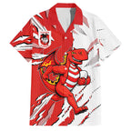 Personalized St. George Illawarra Dragons Family Matching Summer Maxi Dress and Hawaiian Shirt Dynamic Lightning Mascot Rugby Australia