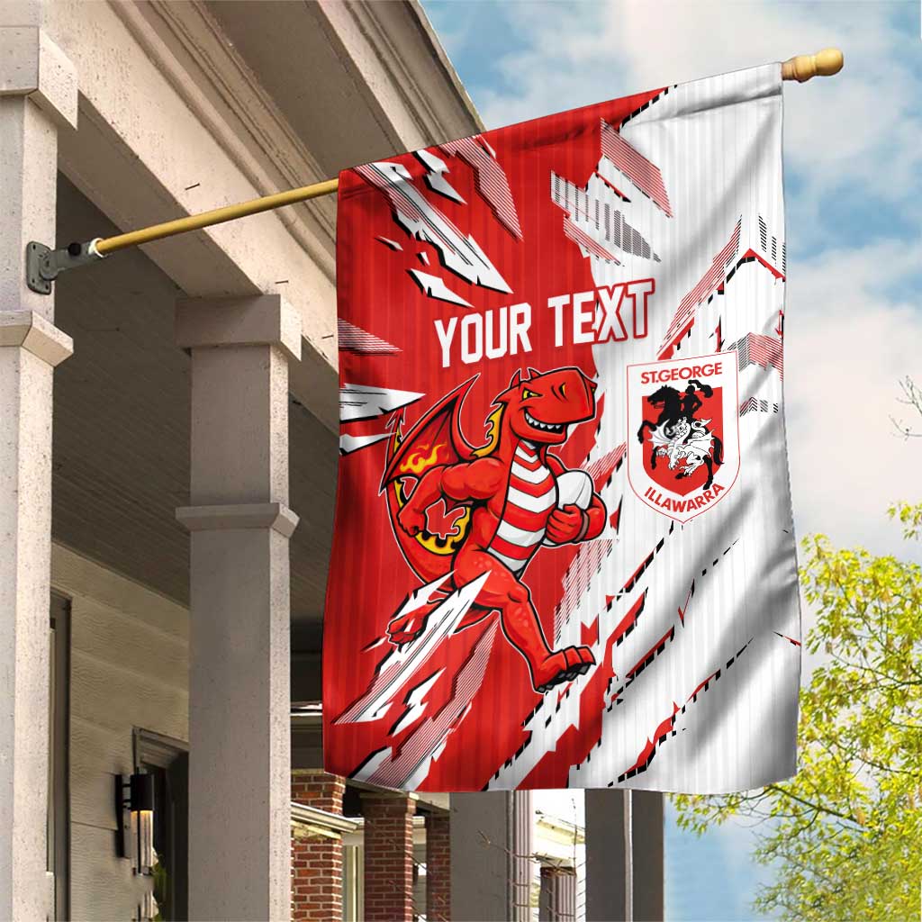 Personalized St. George Illawarra Dragons Garden Flag Dynamic Lightning Mascot Rugby Australia