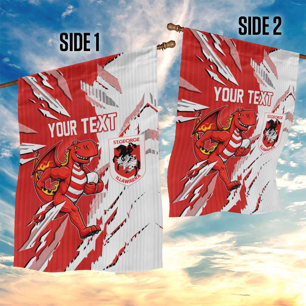 Personalized St. George Illawarra Dragons Garden Flag Dynamic Lightning Mascot Rugby Australia