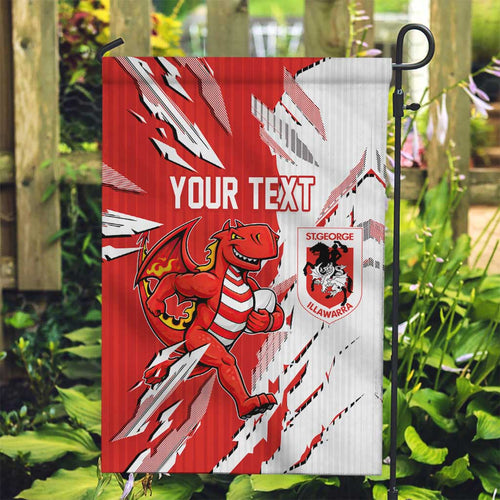Personalized St. George Illawarra Dragons Garden Flag Dynamic Lightning Mascot Rugby Australia