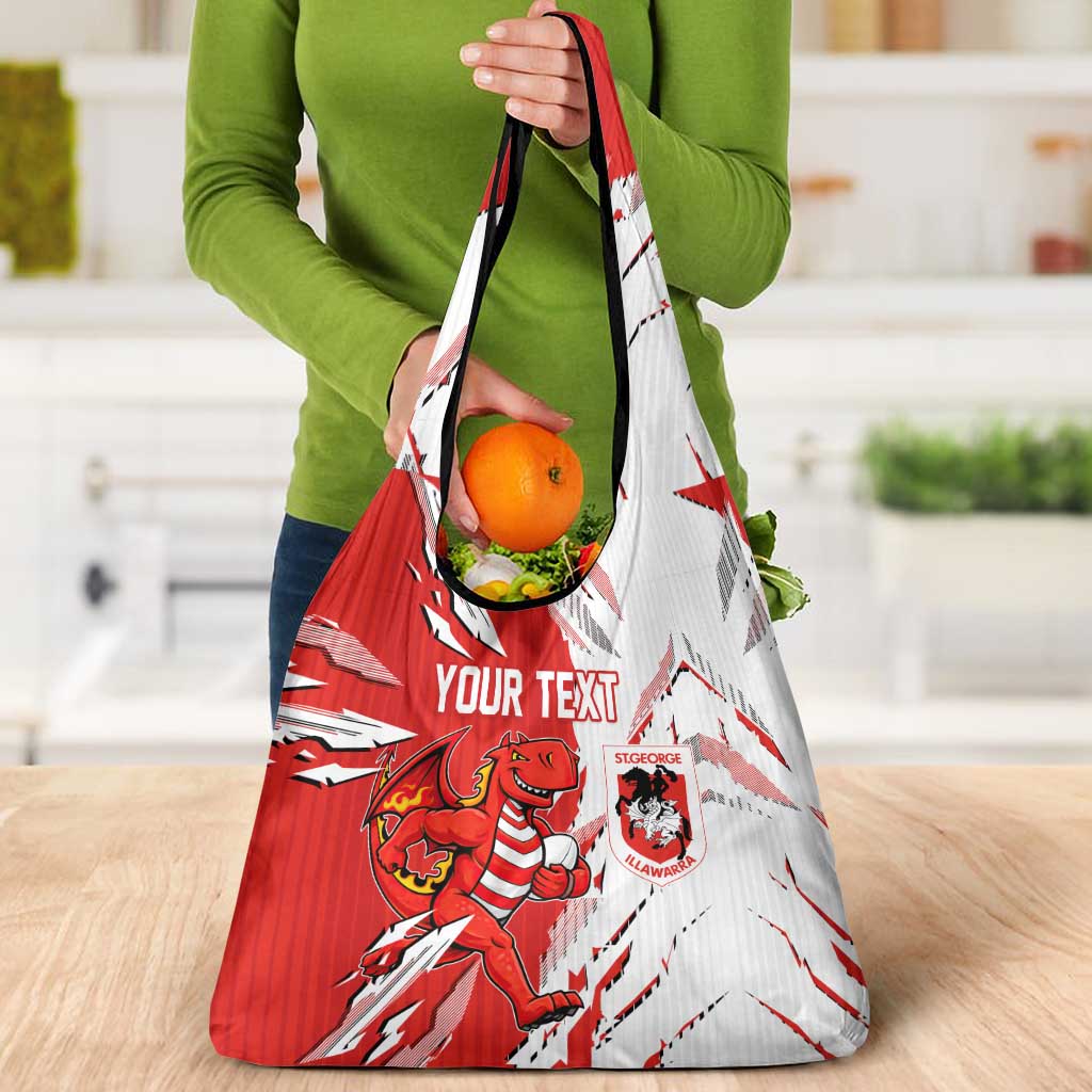 Personalized St. George Illawarra Dragons Grocery Bag Dynamic Lightning Mascot Rugby Australia