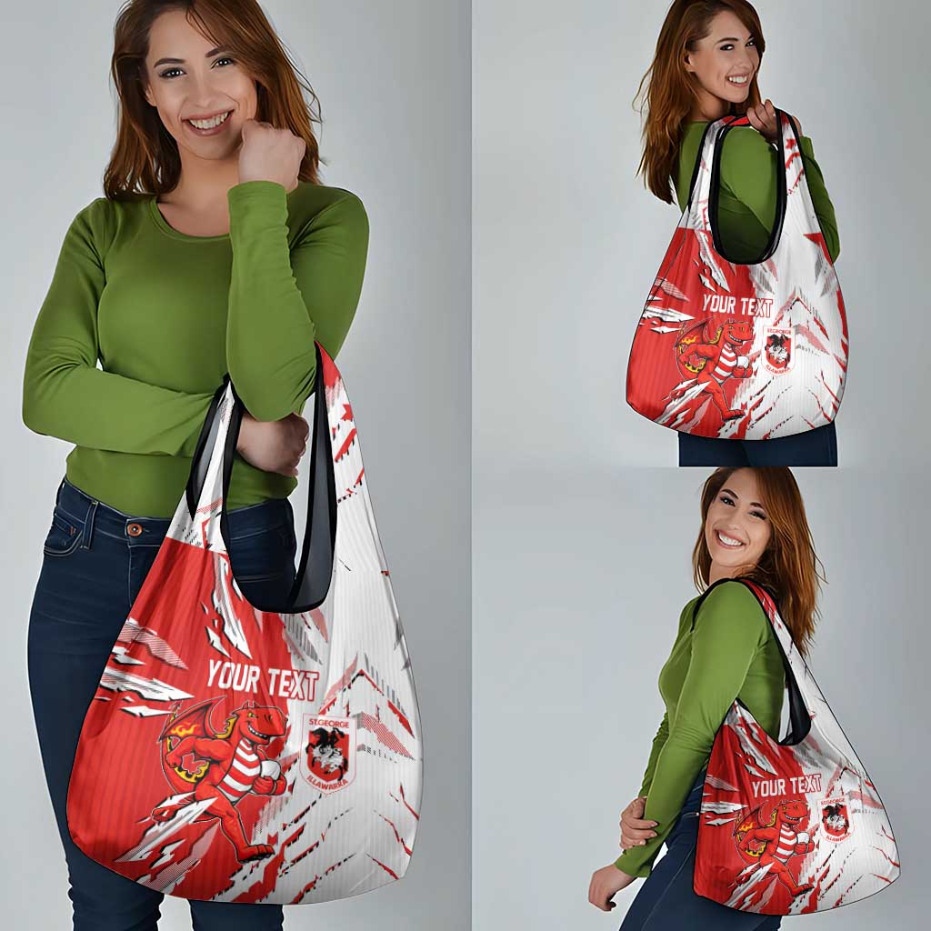 Personalized St. George Illawarra Dragons Grocery Bag Dynamic Lightning Mascot Rugby Australia