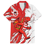 Personalized St. George Illawarra Dragons Hawaiian Shirt Dynamic Lightning Mascot Rugby Australia