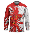 Personalized St. George Illawarra Dragons Hockey Jersey Dynamic Lightning Mascot Rugby Australia