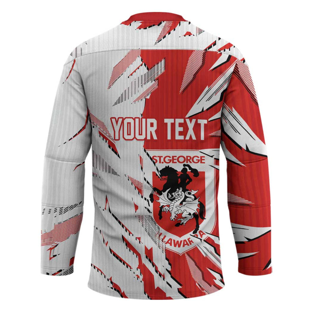 Personalized St. George Illawarra Dragons Hockey Jersey Dynamic Lightning Mascot Rugby Australia